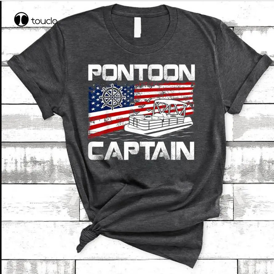 Pontoon Captain American Flag T-Shirt
