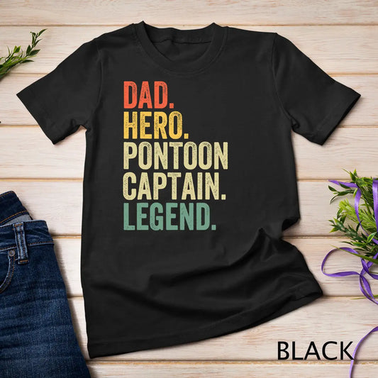 Funny Pontoon Captain Dad T Shirt