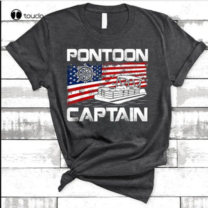 Pontoon Captain American Flag T-Shirt